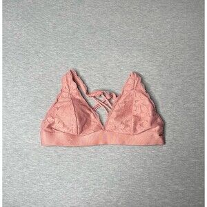 Victoria's Secret PINK Strappy-Back Floral Lace Bralette Bra